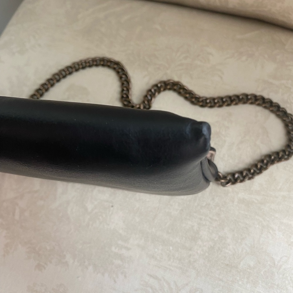 J.Crew Black clutch bag with chain link strap. - Picture 10 of 11